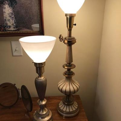 Brass lamp $45
Porcelain and brass lamp $65