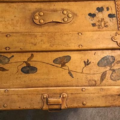 Antique painted trunk with tray $120
34 X 22 X 24
