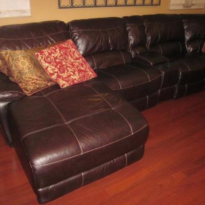 Natuzzi Leather Sectional Sofa 