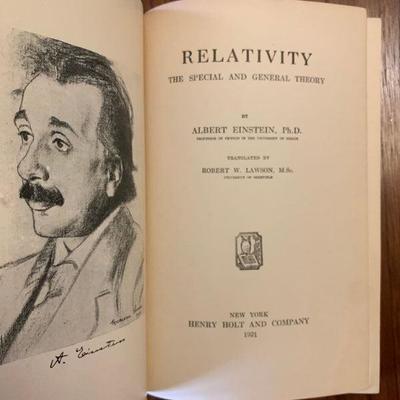 Early Edition of Einstein's Relativity 