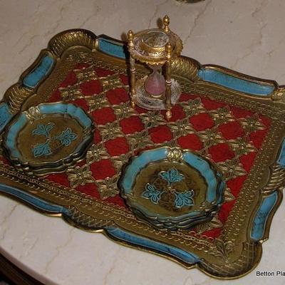 Italian Décor Tray with matching Coasters