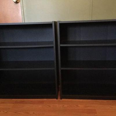 Two Matching Bookcases w/3 Adjustable Shelves