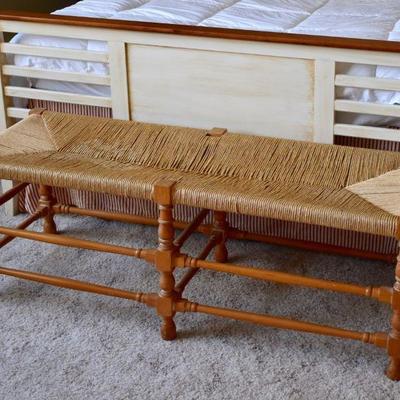 Rush seat bench