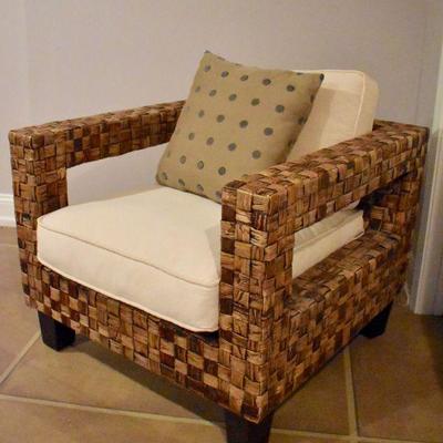 Woven arm chair