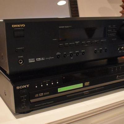 Onkyo TX-SR501 AV receiver and Sony 5 DVD/CD changer