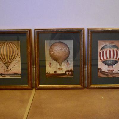 Framed hot air balloon prints