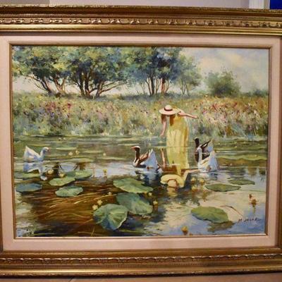 Oil painting on canvas signed "H. Jacobs"