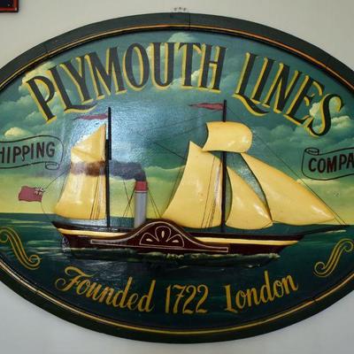 Plymouth Lines Shipping Company sign