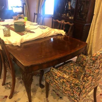 Dining room table and chair