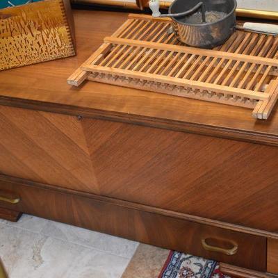 completely refinished 1940s cedar chest $95