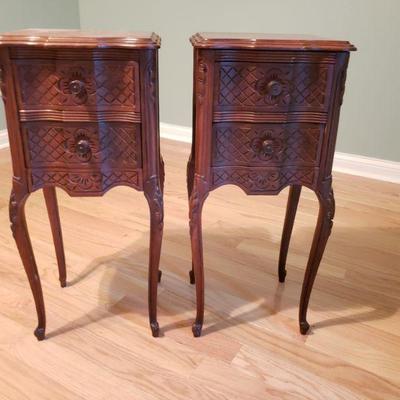 Pr Atq French Commode Tables