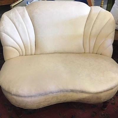 Vtg Upholstered Settee