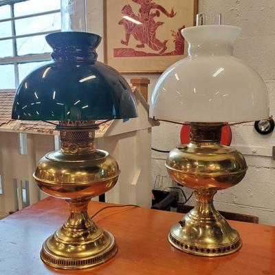Atq Brass Oil Lamps 2