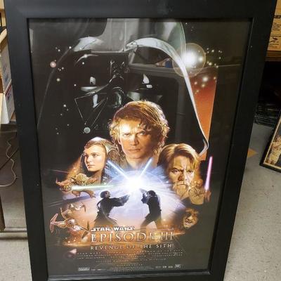 Framed Star Wars Episode III Poster