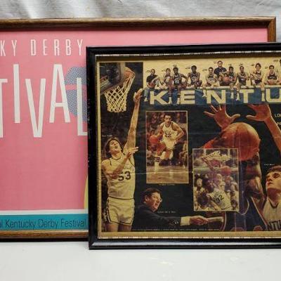Framed Derby Poster + UK Basketball