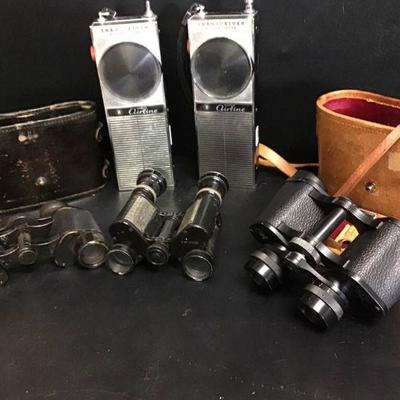 Vtg Army Binoculars & Transceivers