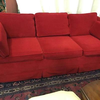 Red Velour Sofa Sleeper