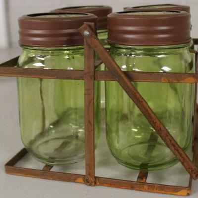 Green Jars with carrier