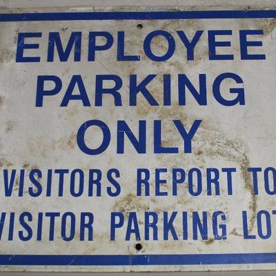 Employee Parking Only Metal Sign