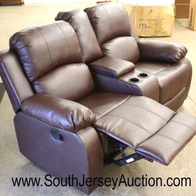  NEW Double Recliner Entertainment Loveseat in the Leather Style

Auction Estimate $300-$600 â€“ Located Inside 