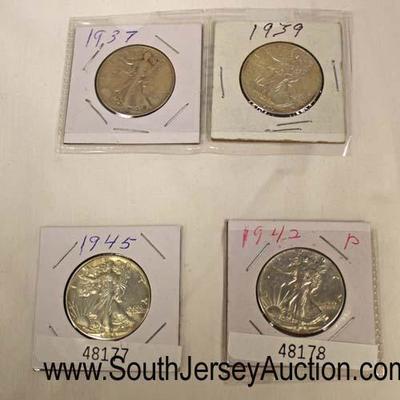  Selection of Silver Walking Liberty Half Dollars

Auction Estimate $5-$10 â€“ Located Glassware 