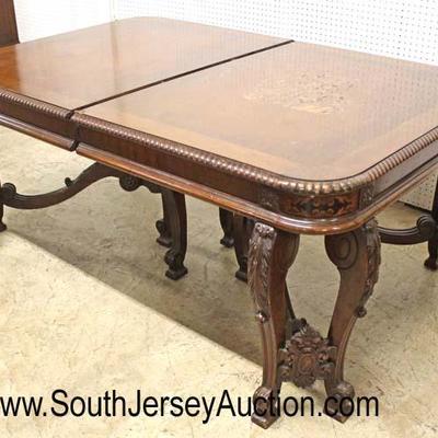 ANTIQUE Walnut 10 Piece Highly Carved and Ornate Dining Room Set

Table with (3) Leaves and (6) High Back Chairs

Auction Estimate...