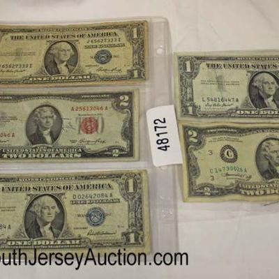  Sheet of Silver Certificate $1.00 Bills and Red Stamp $2.00 Bill and Sheet of $1.00 Silver Certificate and $2.00 Bill

Auction Estimate...