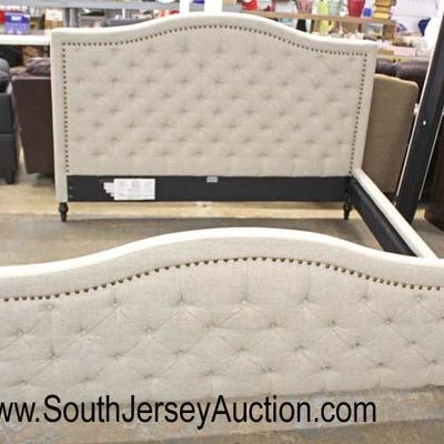 EW King Size Button Tufted Decorator Bed in the Cream

Auction Estimate $300-$600 â€“ Located Inside 