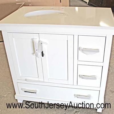  NEW “Dorel Living” 36” 3 Drawer 2 Door Marble Top White Bathroom Vanity

Auction Estimate $200-$400 – Located Inside 