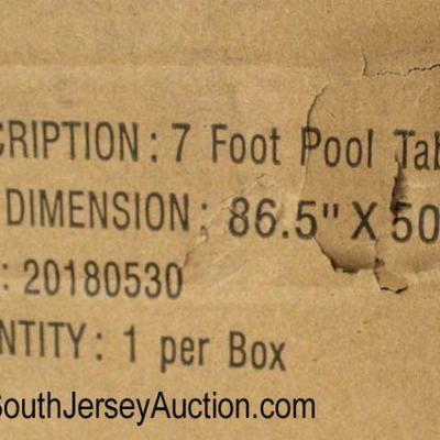  NEW 7â€™ â€œSunnydazeâ€ Pool Table with Pool Sticks and Cue Balls

Auction Estimate $300-$600 â€“ Located Inside 