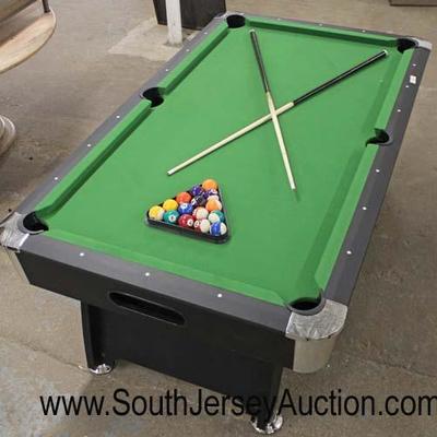  NEW 7â€™ â€œSunnydazeâ€ Pool Table with Pool Sticks and Cue Balls

Auction Estimate $300-$600 â€“ Located Inside 