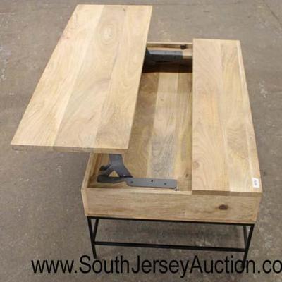  Industrial Metal Base Natural Finish Lift Top Coffee Table

Auction Estimate $100-$300 â€“ Located Inside 