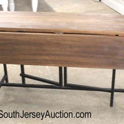  Industrial Walnut Metal Frame Gate Leg Table

Auction Estimate $100-$300 – Located Inside 