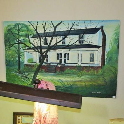 Beautiful painting of a real homestead in Mississippi built in the 1800s  