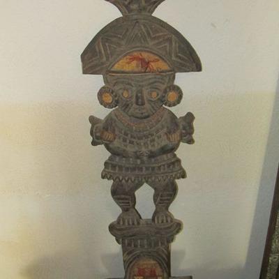 Antique Peruvian Ceremonial Art of the Tumi God. According to the client, it has a 1200 y/o piece of a mummy put into the piece as a...