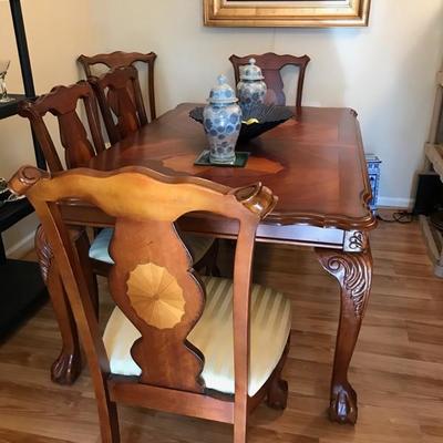 Designs Unlimited dining table and 6 chairs $549
table 44 X 67 X 31