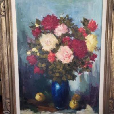 B. Holland Oil Painting with Wood Frame measures L 33 inches and H 45 1/2 inches. https://ctbids.com/#!/description/share/326871