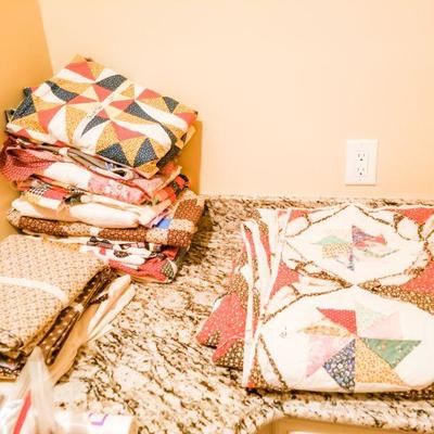 Unfinished quilt fronts