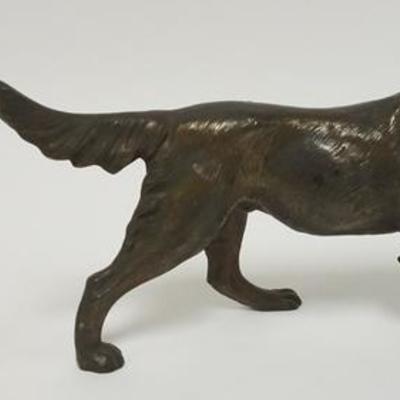 1008	METAL HUNTING DOG SCULPTURE, 12 IN L, 7 1/2 IN H 
