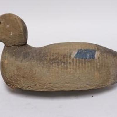 1179   CARVED WOODEN DUCK DECOY, 16 IN L 

