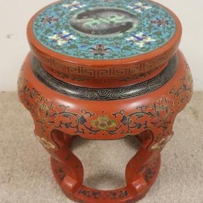 1051	ASIAN LACQUERED STAND W/ INSET CLOISONNE TOP
