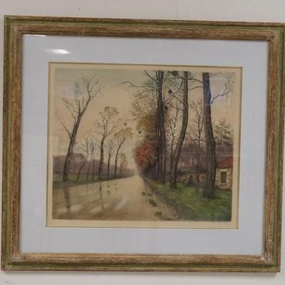 1129	HENRI JOURDAIN ETCHING TITLED *NOVEMBER* IMAGE IS, 26 IN X 22 IN, OVERALL 38 1/4 X 34 1/2
