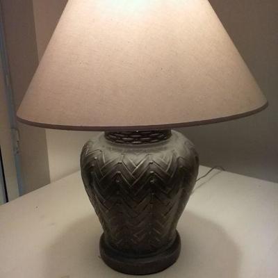 Contemporary Lamp with Brown/Copper Metal Base