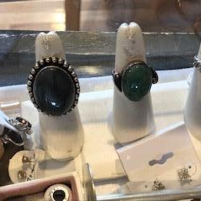 Silver Rings with Stones 