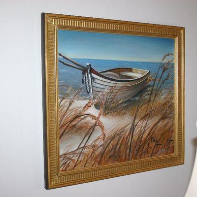 Framed Oil on Canvas by PAUL