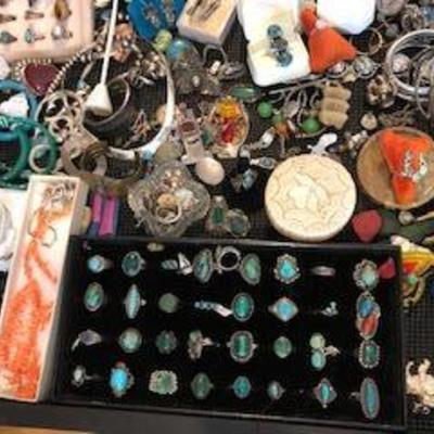 Collection of Turquoise Jewelry 