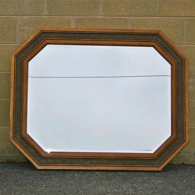 Large Beveled Glass Wall Mirror 