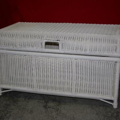 White Wicker Trunk  