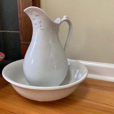 Water pitcher and bowl set $52