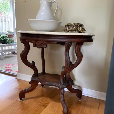 Marble top table $150